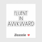 Fluent in Awkward Funny Introvert Aufkleber (Blatt)