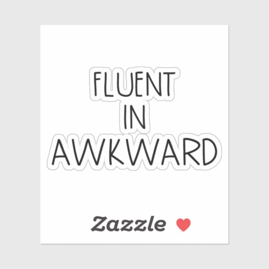 Fluent in Awkward Funny Introvert Aufkleber (Blatt)