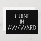 Fluent in Awkward Funny Introvert Postkarte (Vorne/Hinten)