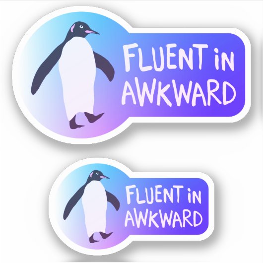 Fluent in Awkward Sticker Pair (Vorderseite)