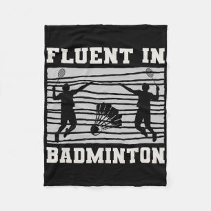 Fluent in Badminton Shuttle-Rackets Spaß 1 Fleecedecke