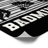 Fluent in Badminton Shuttle-Rackets Spaß Poster (Ecke)