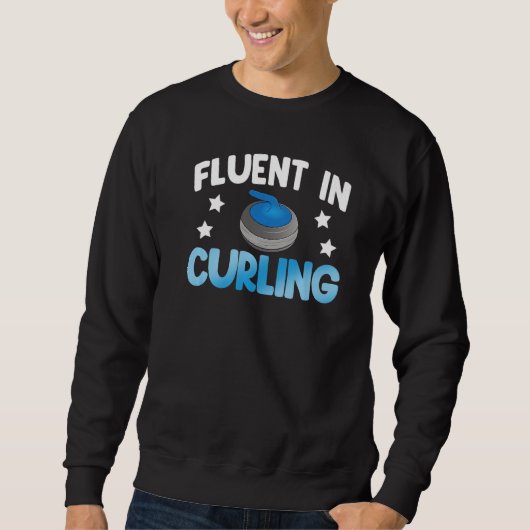 Fluent In Curling Women World's Greatest Curling Sweatshirt (Vorderseite)