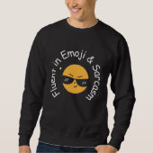 "Fluent in Emoji and Sarcasm" Funny Men's Sweatshirt (Vorderseite)