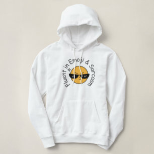 "Fluent in Emoji and Sarcasm" Funny Women's Hoodie