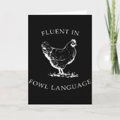 Fluent In Fowl Language Funny Chicken Lovers Fathe Karte (Vorderseite)