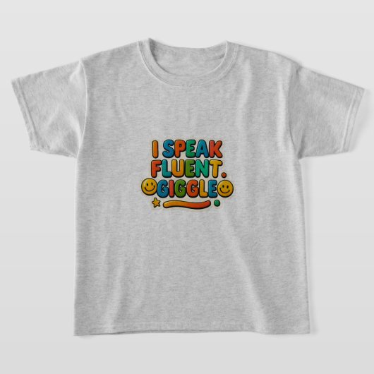 Fluent in Giggles Kids T-Shirt (Ablage )