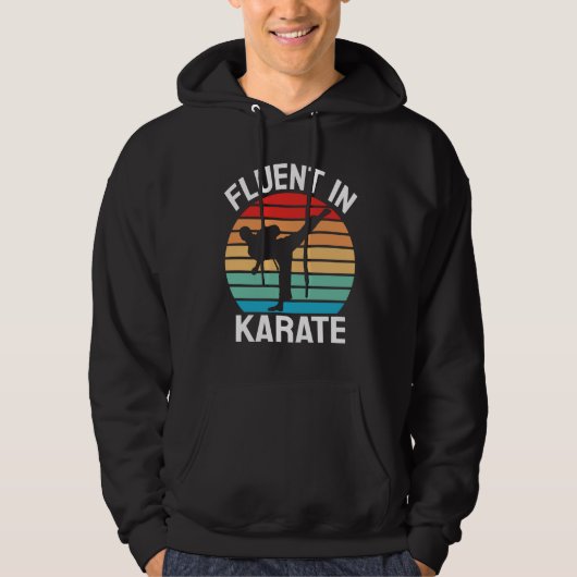 Fluent in Karate Funny Karate Hoodie (Vorderseite)