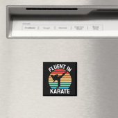 Fluent in Karate Funny Karate Magnet (In Situ (Geschirrspüler))