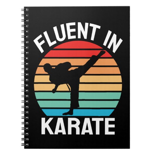 Fluent in Karate Funny Karate Notizblock (Vorderseite)