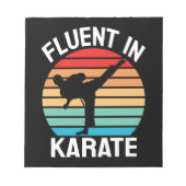 Fluent in Karate Funny Karate Notizblock (Vorderseite)