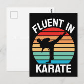 Fluent in Karate Funny Karate Postkarte (Vorne/Hinten)