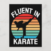 Fluent in Karate Funny Karate Postkarte (Vorderseite)
