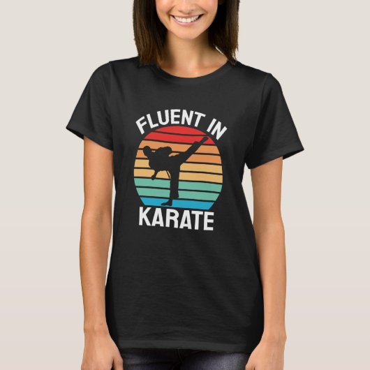Fluent in Karate Funny Karate T-Shirt (Vorderseite)