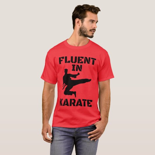Fluent in Karate Funny Karate T - Shirt (Vorne ganz)