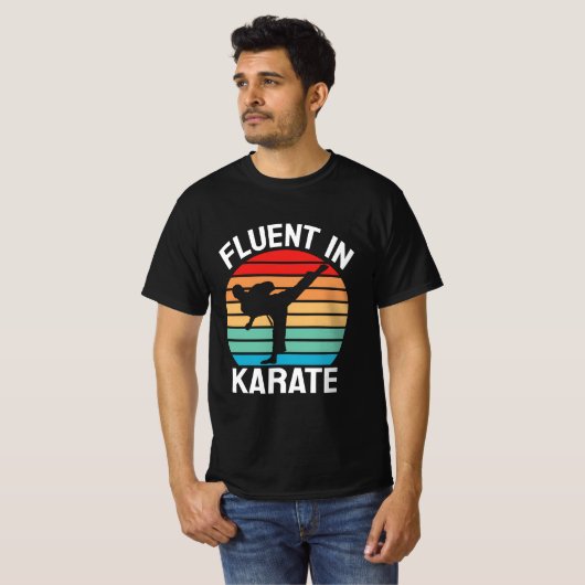 Fluent in Karate Funny Karate T-Shirt (Vorne ganz)