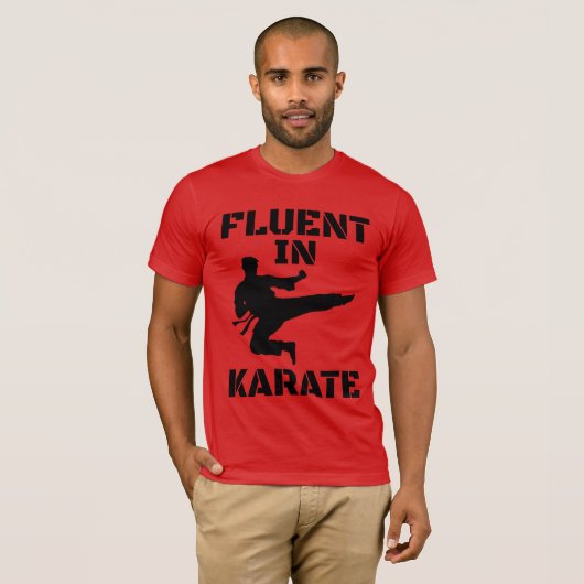 Fluent in Karate Funny Karate T - Shirt (Vorne ganz)
