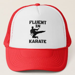 Fluent in Karate Funny Karate T - Shirt Truckerkappe