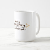 Fluent in Meows & Purrs Funny Cat Lover Gift Kaffeetasse (VorderseiteRechts)