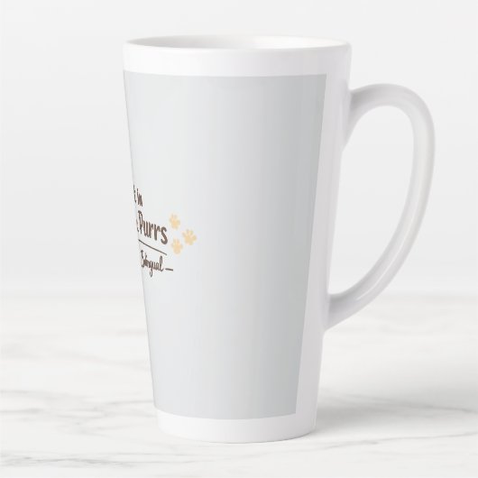 Fluent in Meows & Purrs Funny Cat Lover Gift Milchtasse (Rechts)