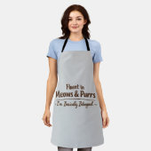 Fluent in Meows & Purrs Funny Cat Lover Gift Schürze (Getragen)