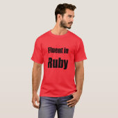 Fluent in Ruby - Red Programmierer Shirt (Vorne ganz)