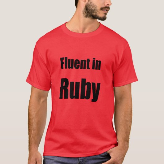 Fluent in Ruby - Red Programmierer Shirt (Vorderseite)