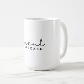 Fluent in Sarcasm, lustig Minimalistisch sarkastis Kaffeetasse (VorderseiteRechts)