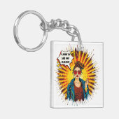 Fluent in Sass und Sarcasm Schlüsselanhänger (Vorderseite links)