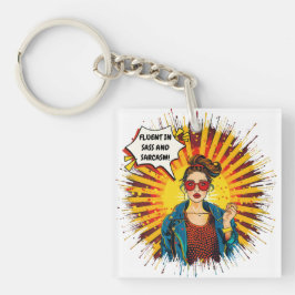 Fluent in Sass und Sarcasm Schlüsselanhänger