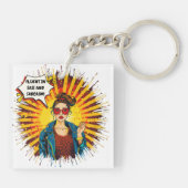 Fluent in Sass und Sarcasm Schlüsselanhänger (Rückseite)