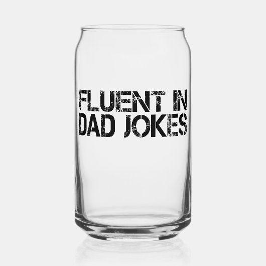Fluent in Vater Jokes Funny Vatertag Dosenglas (Vorderseite)