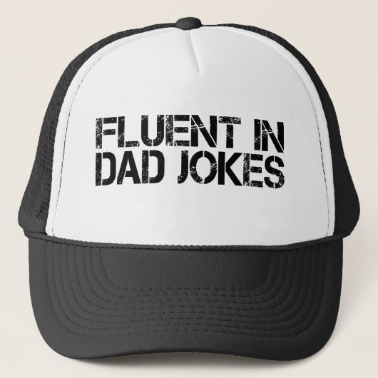 Fluent in Vater Jokes Funny Vatertag Truckerkappe (Vorderseite)