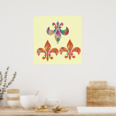 Fluer-de-Lis: Fröhliche Muster von Navin Poster (Küche)