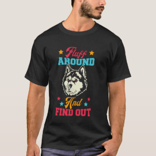 Fluff Alaskan Malamute Husky Hunde Gesicht Mutter T-Shirt