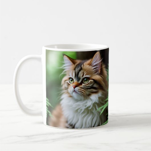 "Fluff and Cuddles: The Chubby Persian Cat" Kaffeetasse (Links)