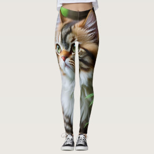 "Fluff and Cuddles: The Chubby Persian Cat" Leggings