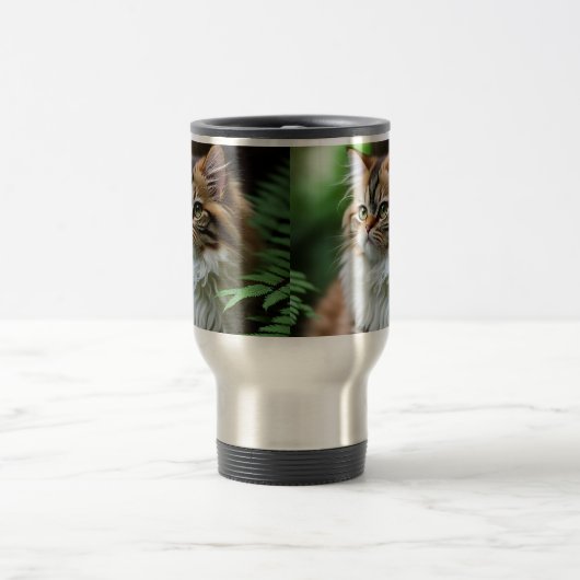 "Fluff and Cuddles: The Chubby Persian Cat" Reisebecher (Mittel)