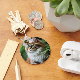 "Fluff and Cuddles: The Chubby Persian Cat" Schlüsselanhänger