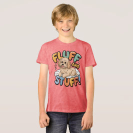 Fluff and Stuff Niedlich Goldendoodle Cartoon Tri-Blend Shirt