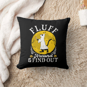 Fluff Around and Find Out Halloween Horror Cat Kissen