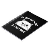 Fluff Around Funny Sarcastic Cat Lady Quote Humor Notizblock (Linke Seite)