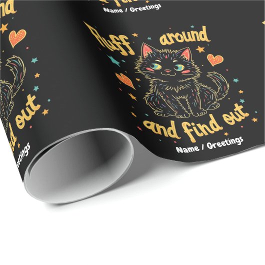 Fluff Around und finde das perfekte Meme heraus Geschenkpapier (Rolleneckpunkt)