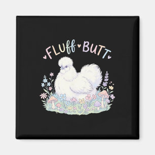 Fluff Butt Silkie Huhn Cute Cottagecore Pilz Magnet
