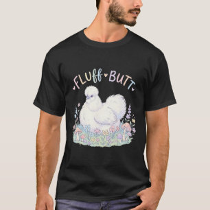 Fluff Butt Silkie-Huhn Niedlich Cottagecore Pilz T-Shirt