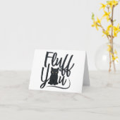 Fluff, Cat Spaß BLANK Karte (Gelbe Blume)