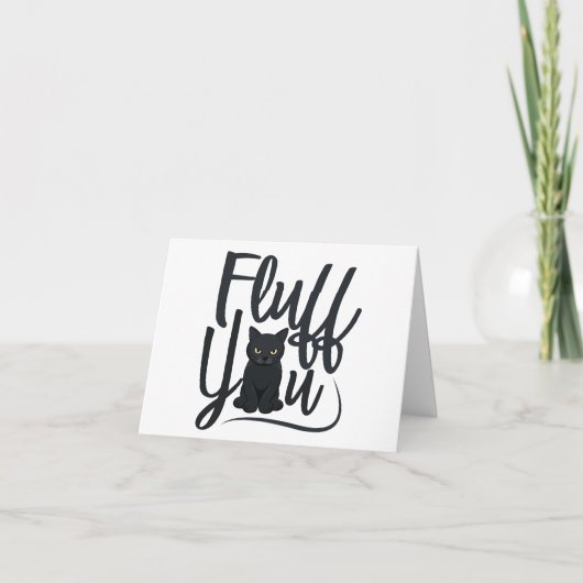 Fluff, Cat Spaß BLANK Karte (Vorderseite)