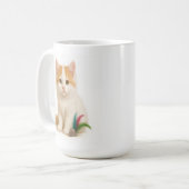 Fluff & Feather - Turkish Van Kitten Kaffeetasse (Vorderseite Links)