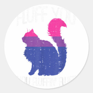Fluff Fluffin Fluff Bisexual Prix Cat LGB Runder Aufkleber