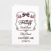 Fluff Molly Mermaid Card - rosa Karte (Rückseite)